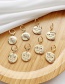 Fashion Golden Copper Inlaid Zircon Smiley Face Earrings