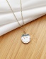 Fashion White Copper Inlaid Zircon Dripping Oil Smiley Emoticon Pack Love Necklace