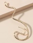 Fashion Kc Gold Hole-free One-piece Zircon Snake-shaped Ear Bone Clip