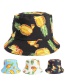 Fashion Navy Double-sided Pineapple Print Sun Hat