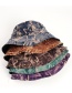 Fashion Purple Frosted Suede Letter Print Double-sided Sun Hat