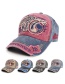 Fashion Navy Blue Patch Embroidered Letter Sunhat