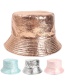 Fashion Silver Patent Leather Double-sided Wear Pu Sun Hat