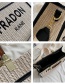 Fashion Small Beige Bamboo Straw Letter Tote Tote Bag