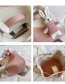 Fashion Pink Stitching Bunny Pendant Portable Messenger Bag