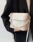 Fashion White Crocodile Pattern Chain Stitching Crossbody Handbag
