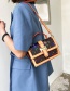 Fashion Brown Printed Contrasting Handbag Shoulder Bag