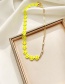 Fashion Yellow Bronze Smiley Face Stitching Necklace