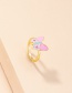 Fashion Butterfly Alloy Dripping Butterfly Ring