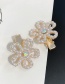 Fashion Five On A Board Five Sets Of Pearl Rhinestone Small Flower Hairpins