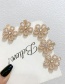Fashion Five On A Board Five Sets Of Pearl Rhinestone Small Flower Hairpins