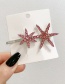 Fashion Pink Rhinestone Six-pointed Star Metal Starfish Hairpin
