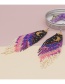 Fashion A Tassel Beaded Millet Beads Woven Moon Earrings
