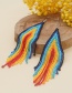 Fashion E Beaded Millet Beads Woven Tassel Earrings