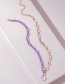 Fashion Purple Color Chain Yin Yang Bagua Necklace