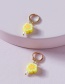 Fashion Yellow Clay Flower Earrings