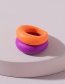 Fashion Purple+orange Soft Clay Hand Pinched Ring