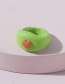 Fashion Green Peach Heart Soft Clay Hand Pinch Ring
