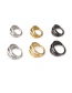 Fashion Gold 8mm 316 Stainless Steel Three-layer Closed Loop Pierced Earrings