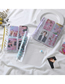 Fashion (three Inches And Four Grids) Pure Transparent-pink Shell Pvc Transparent Six-hole Loose-leaf 3 Inch Photo Album Holder