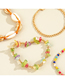 Fashion Color Four-piece Alloy Chain Shell Anklet