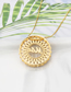 Fashion Gold-plated Powder Zirconium Diamond Mde Letter Zircon Necklace