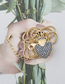 Fashion Gold-plated Blue Zirconium Heart-shaped Perfume Bottle With Zirconium Full Diamond Love Necklace