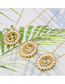 Fashion Yellow-gold Cancer Twelve Constellations Gold-plated Copper Round Zircon Necklace