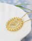 Fashion Gold Gemini Twelve Constellations Gold-plated Copper Round Zircon Necklace
