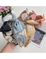 Fashion Blue Lace Embroidery Flower Bow Broad-brimmed Headband
