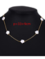 Fashion Gold Color Alloy Chain Imitation Pearl Cloud Necklace