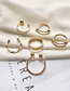 Fashion Gold Color Alloy Geometric Shape Ring Set