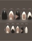 Fashion 4# Pointed Solid Color Matte Finished Nail Patch 24 Pieces With Double-sided Tape