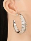 Fashion Silver Geometric C-shaped Electroplated Earrings