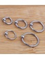 Fashion 0.8*8*3 Stainless Steel C Type Piercing Jewelry Nose Nail (single)