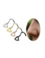 Fashion Rose Gold Love Heart-shaped Hook Stainless Steel Piercing Jewelry Nose Ring (single)