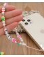 Fashion Qt-k210115b Love Soft Ceramic Fruit Round Beads Beaded Mobile Phone Lanyard