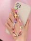 Fashion Qt-k210022a Cartoon Soft Pottery Love Beaded Smiley Mobile Phone Lanyard