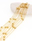 Fashion Gold Metal Round Bead Flat Chain Jewelry