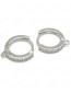 Fashion 12mm Gold-white Zircon Round Open Ear Ring Jewelry