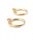 Fashion 1 Hole-24k Gold Metal Round Open Ear Ring Jewelry