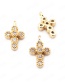 Fashion Platinum Color Brass Zircon Cross Pendant Jewelry