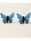 Fashion Blue Simulation Fabric Butterfly Earrings