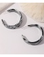 Fashion Ez3610 Black And White Geometric C-shaped Cow Pattern Earrings Earrings