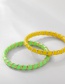 Fashion Green+yellow Metal Winding Drip Ring Set