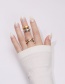 Fashion No. 9 A19-3-3-2 Gold And Silver Cross X-shaped Alloy Ring