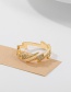 Fashion Golden A19-1-5-3 Irregular Lightning Open Zircon Ring