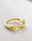 Fashion Question Mark Gold A19-4-3-5 Irregular C-shaped Question Mark Open Ring