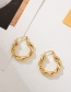 Fashion Style 1 A12-4-4-6 Alloy Twist Circle Earrings