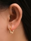 Fashion Golden Star A19-4-2-2 Geometric Star Love Chain Earrings